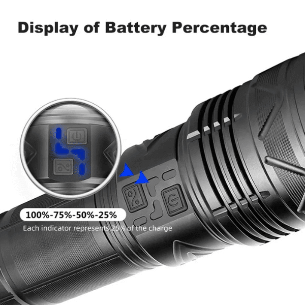 Perfect Dealz Tactical LED Flashlight with USB Charging