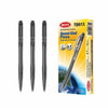 12 pcs Pocketclip Semi-Gel Pen 0.7mm Black pack with three pens and box packaging.