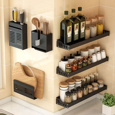 Perfect Dealz Stainless Steel Kitchen Wall-Mounted Utensil Organiser Rack