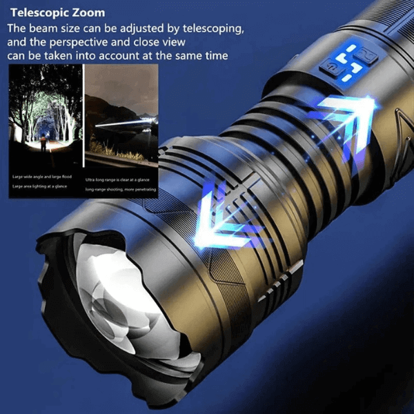 Perfect Dealz Tactical LED Flashlight with USB Charging