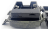 Close-up view of the HD 12MP Night Vision Wildlife Trail Hunting Camera with battery compartment and ports.
