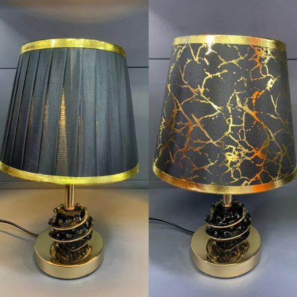 Black Shade Table Lamp with Base image 0