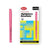 Pack of 12 Vivid Same Colour Highlighters Pink with vivid pink highlighter pen image and packaging.