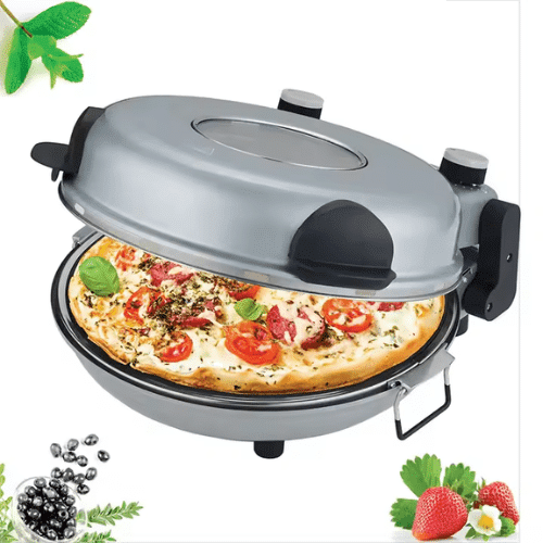 1000W Silver Electric Pizza Bread Maker image 2