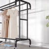 Double Pole Clothing Rack with Top Shelf image 2