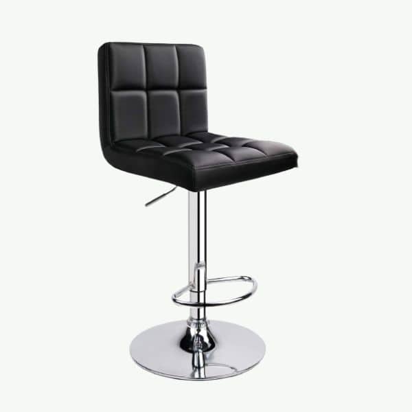 Swivel Bar Stool Adjustable Height Chair - Black image
