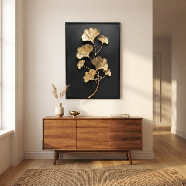 Generic Golden Ginkgo Leaf Wall Art Piece