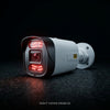 5MP 4-Channel NVR PoE Security Camera Kit with night vision features and warm light illuminators.