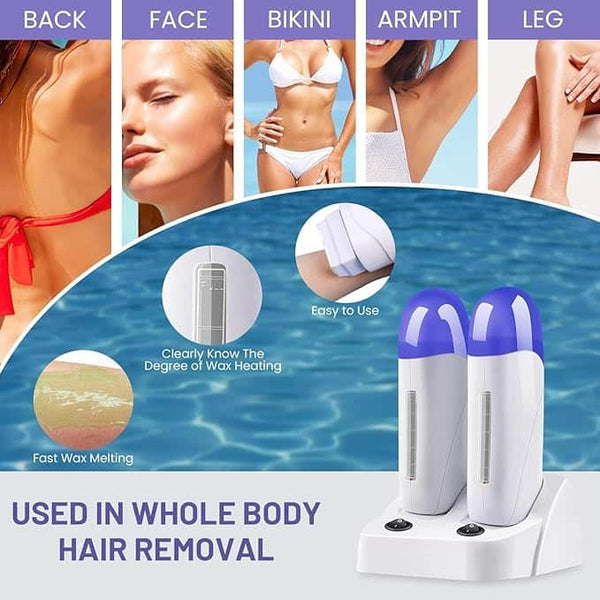 Perfect Dealz Professional Double Depilatory Roll-On Wax Warmer