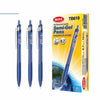 12 pcs Quick-Dry Semi-Gel Pens 0.7mm Blue with pack and pens displayed in blue color.