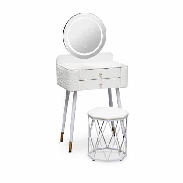 Perfect Dealz Elegant Bedroom Vanity with Cushioned Stool