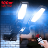 Solar Motion Wall Light - Energy Efficient Outdoor Security with remote control for enhanced nighttime visibility.