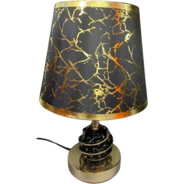 Black Shade Table Lamp with Base image 2