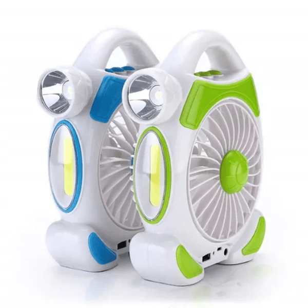 Rechargeable 2-in-1 Desk Fan with Built-In Light image 1