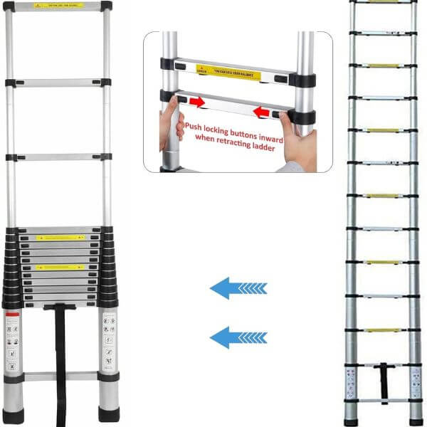4.1 Meter Telescopic Straight Ladder image 3