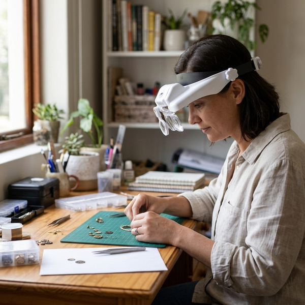 Headband Magnifying Glass with LED Light