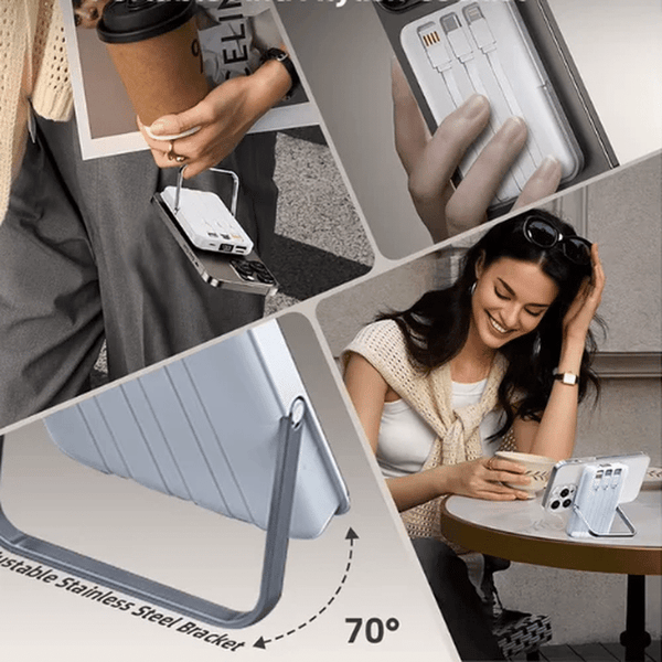 10000mAh Magnetic Power Bank with Phone Stand image 8