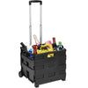 Perfect Dealz 50L Black Collapsible Rolling Utility Crate