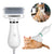 2 in 1 Pet Grooming Hair Dryer and Slicker Brush with a cat and a dog being groomed.