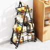 Perfect Dealz 4 Tier Fruit Vegetable Storage Rack with Wheels