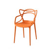 Cafe Replica Master Chair in bright orange, modern design suitable for cafes and home dining spaces.