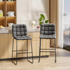 Set of 5 Velvet Pub Height Bar Stools