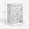 Perfect Dealz Marble 3 Drawer Pedestal
