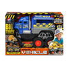 Big Police Monster Truck Toy in colorful packaging featuring a police-themed design and huge wheels for imaginative play.