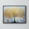 Framed Golden Tree of Life Abstract Canvas Wall Art