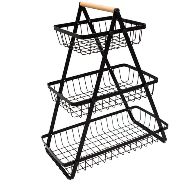 3 Tier Countertop Fruit Basket Holder Decorative Bowl Stand image 1