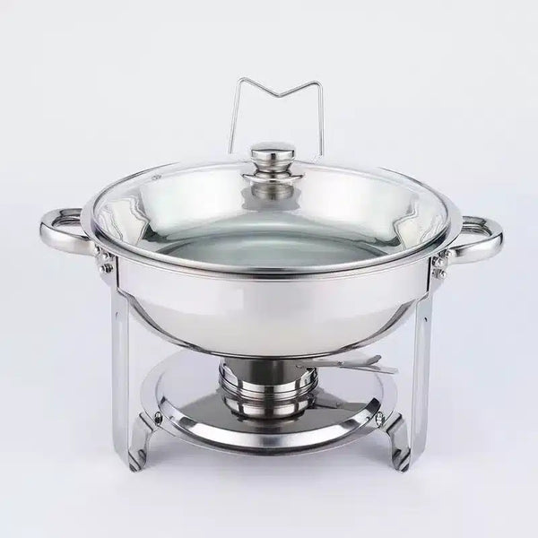 5L Luxury Stainless Steel Silver Buffet Chafing Dish image 0