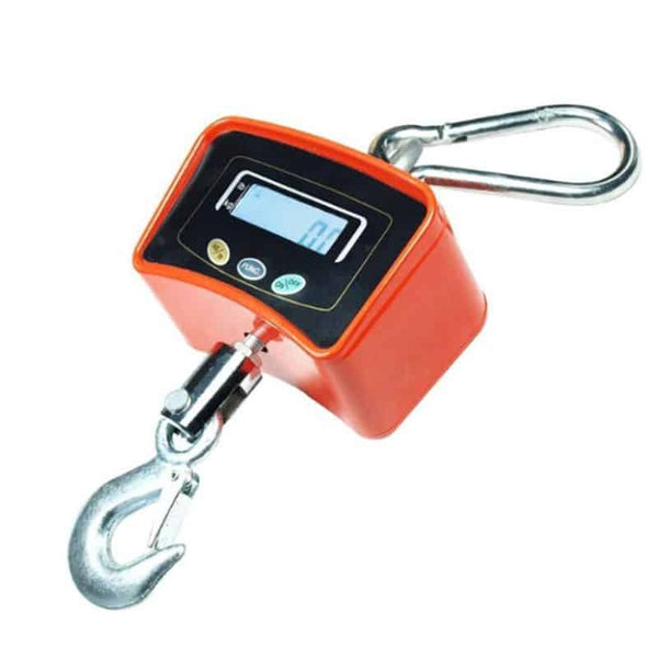 Heavy-Duty 1000kg Digital Crane Hanging Scale showing digital display and hook for weighing large items.
