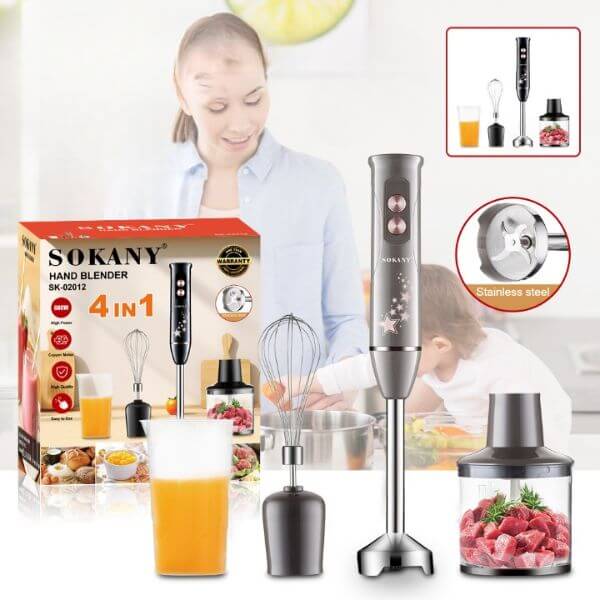 Perfect Dealz 4 in 1 Electric Stick Hand Blender Food Processor Set