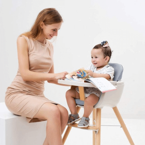 Perfect Dealz High Feeding Chair with Wooden Legs
