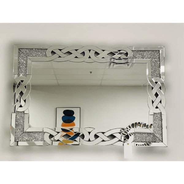 Square Elegant Wall Mirror - Silver image