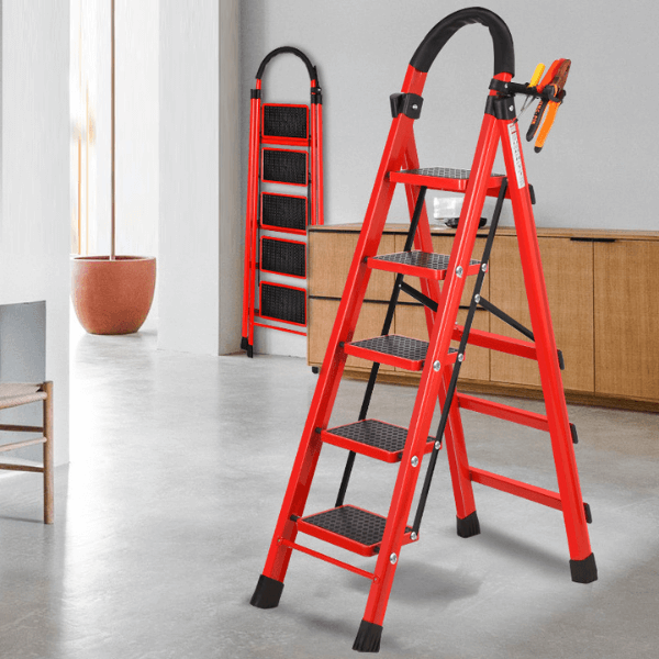 5 Step Foldable Steel Ladder image 0