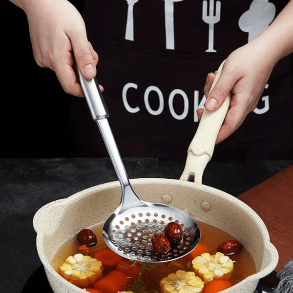 Perfect Dealz Small Stainless Steel Kitchen Skimmer Spoon