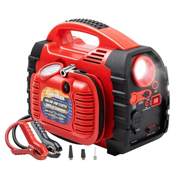Perfect Dealz Rechargeable Portable Car Battery Starter With Air Compressor