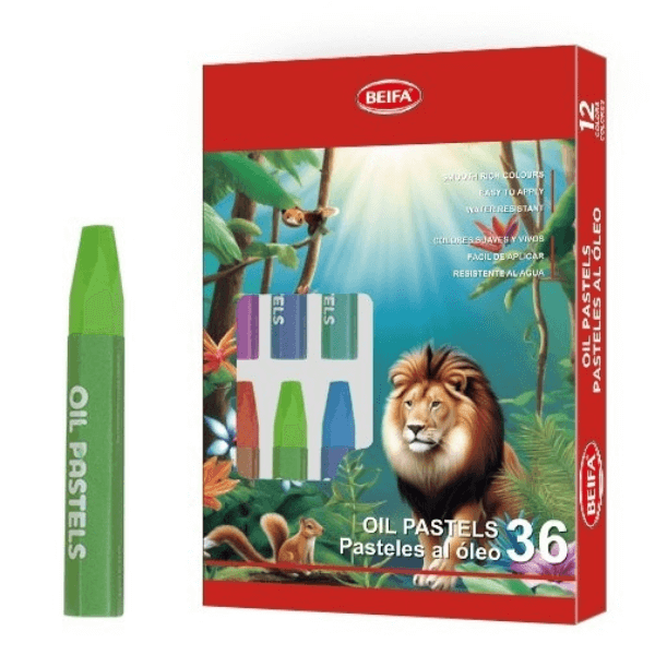 Vibrant Oil Pastel Set with 36 Rich Colours image 0