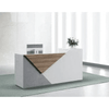 Perfect Dealz Prism White Reception Counter Desk