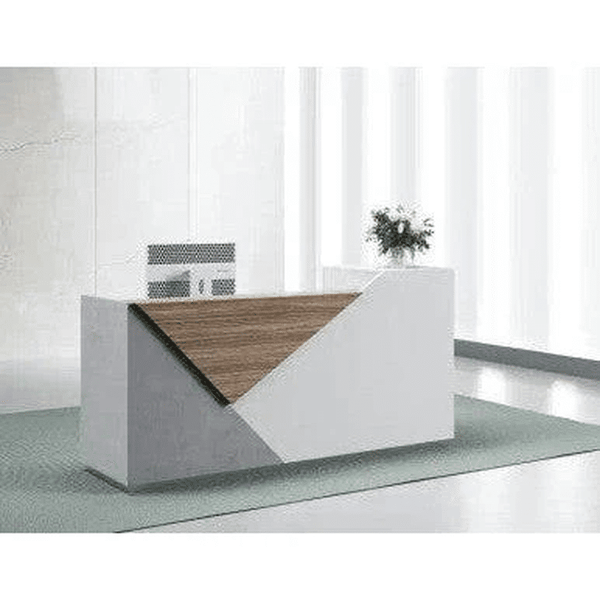 Perfect Dealz Prism White Reception Counter Desk