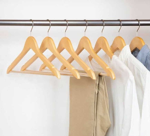 Set of 10 Wooden Hangers image 0