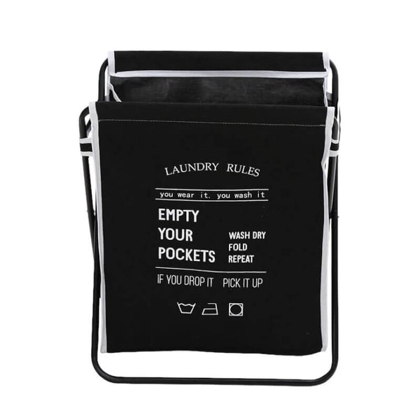 Steel Frame Collapsible Laundry Hamper Wash Day Laundry Basket image 1