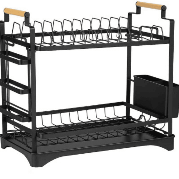 Perfect Dealz 2 Tier Dish Drainer Rack with Drip Tray