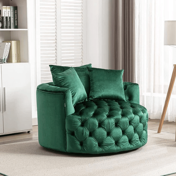 Perfect Dealz Plush Round Velvet Leisure Chair