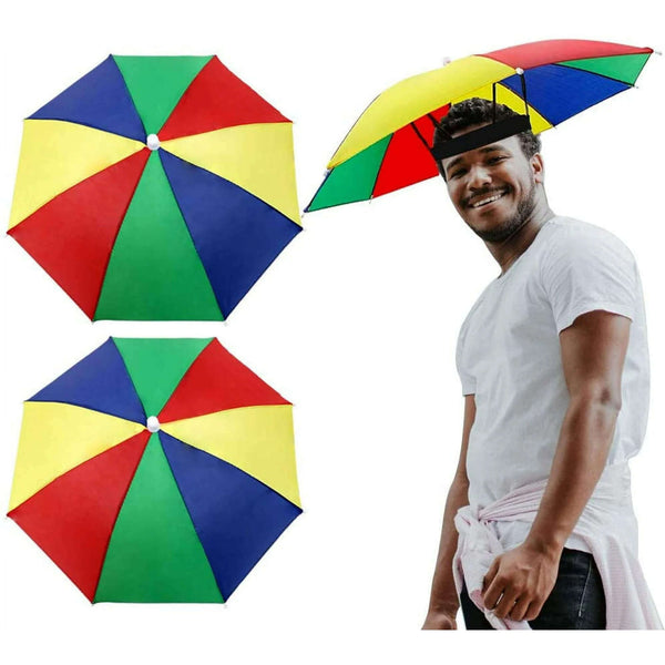 Umbrella Sunshade Foldable Hat with Elastic Band image 0