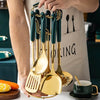 7 Piece Stainless Steel Luxury Cooking Utensils Set With Holder image 0