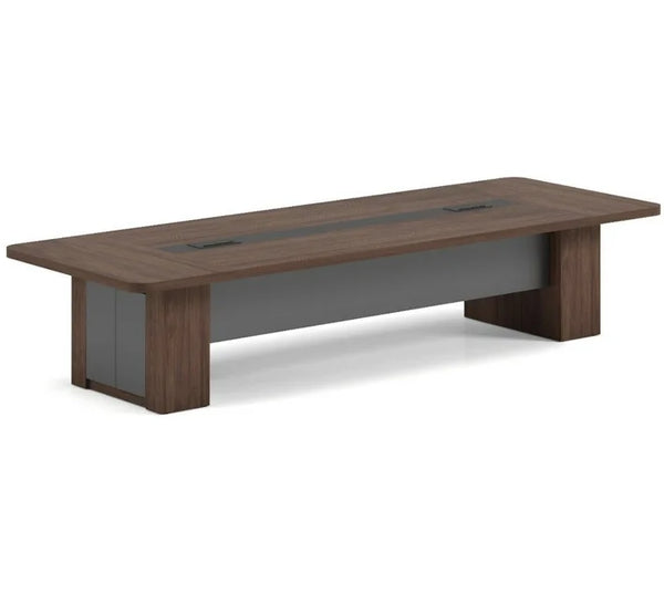 Modern Office Study Table with a spacious design and sleek wood finish, ideal for collaboration and productivity.