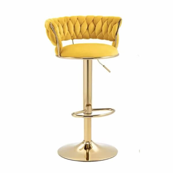 Velvet Swivel Luxury Bar Stool image 12