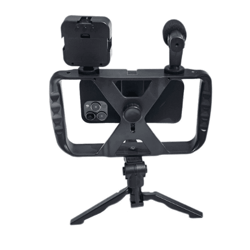 Perfect Dealz Professional Live Broadcast LED Tripod with Microphone for Content Creators